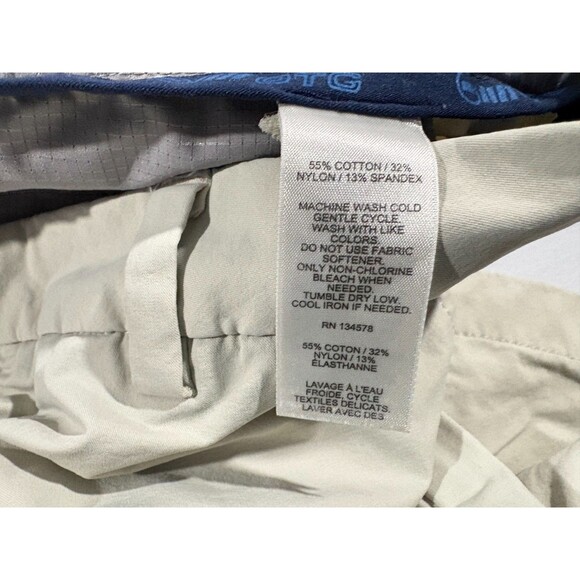 Vineyard Vines Shorts Mens Beige On The Go Performance Chino OTG Golf 6" Sz 35 - Picture 7 of 13